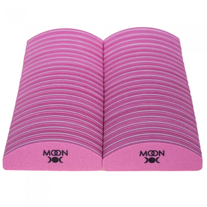 Пилка-баф для нігтів Moon Full Pink Small 120/180, (46шт/уп) (5905123015649)