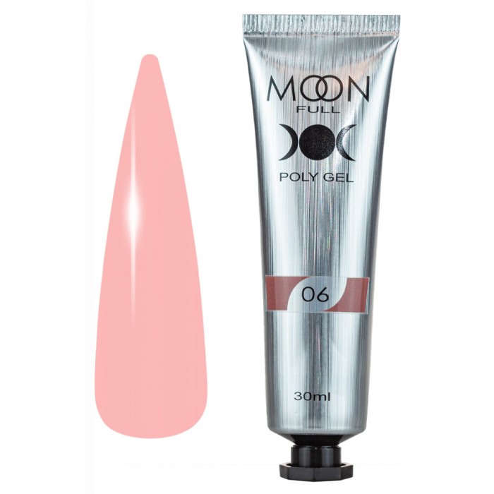 Полігель для нарощування нігтів Moon Full Poly Gel №06, туба 30 мл (5905123023200)