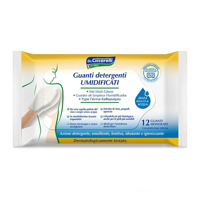 Очищувальні зволожені рукавички dr. Ciccareli, 12 шт (8002140020209)