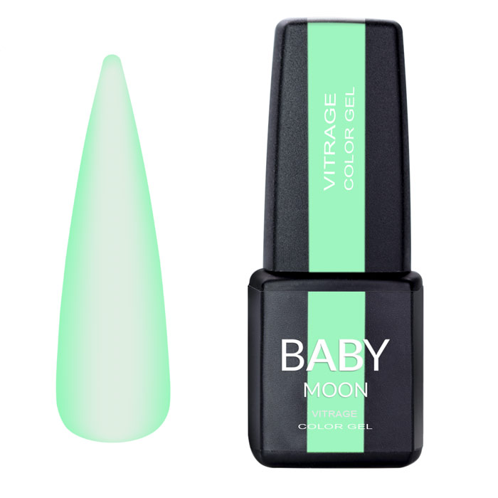 Гель лак Baby Moon Vitrage Collor Gel №03 зелений, 6 мл (5905123024368)