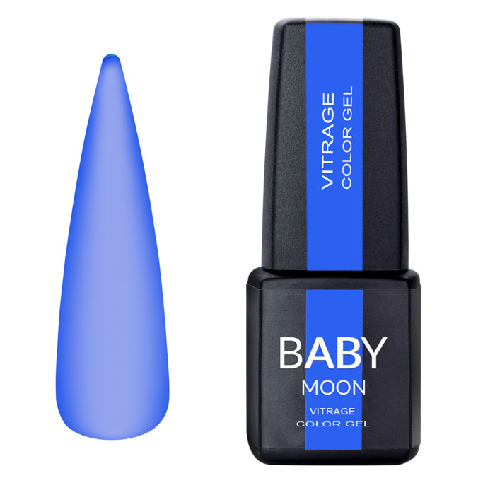 Гель лак Baby Moon Vitrage Collor Gel №06 темно-синій, 6 мл (5905123024399)