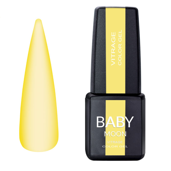 Гель лак Baby Moon Vitrage Collor Gel №08 жовтий, 6 мл (5905123024412)