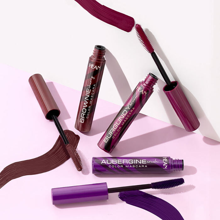 Кольорова туш для вій Hean Color Mascara Aubergine 6,5 мл (5907474400891)
