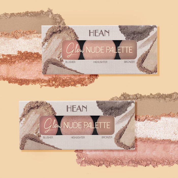 Палетка для контурингу обличчя Hean Glow Nude Palette Sunglow, 9 г (5907474400082)