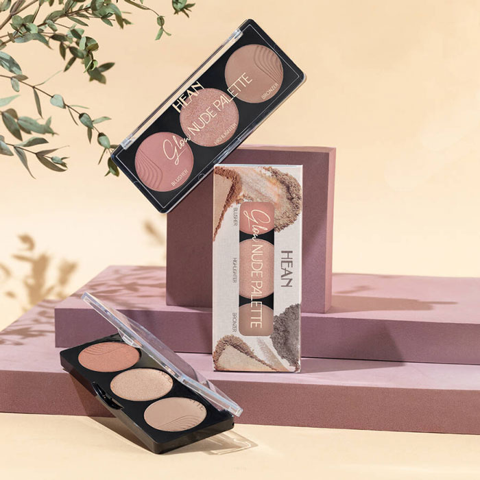 Палетка для контурингу обличчя Hean Glow Nude Palette Sunglow, 9 г (5907474400082)