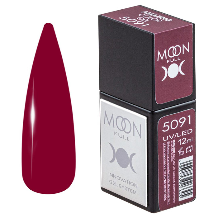 Гель-лак Moon Full Amazing Color Gel polish 12 мл № 5091 (5905123026638)