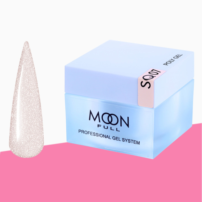 Полігель для нарощування нігтів Moon Full Poly Gel, 30 мл № SQ07 (5905123027529)