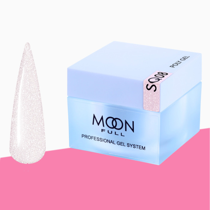 Полігель для нарощування нігтів Moon Full Poly Gel, 30 мл № SQ08 (5905123027536)