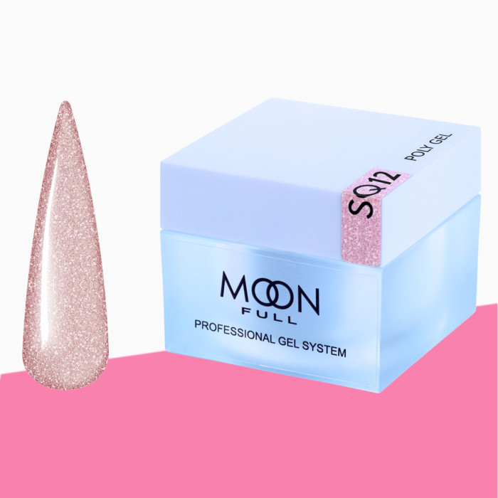Полігель для нарощування нігтів Moon Full Poly Gel, 30 мл № SQ12 (5905123027574)