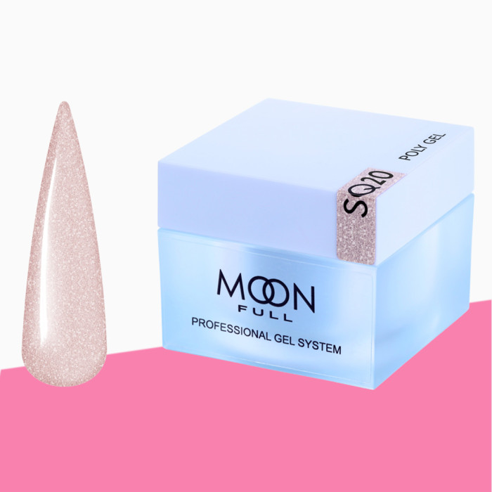 Полігель для нарощування нігтів Moon Full Poly Gel, 30 мл № SQ20 (5905123027659)