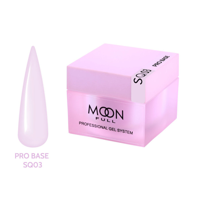 База для нігтів Moon Full Nude PRO Base № SQ03, 30 мл. рожева (5905123027307)