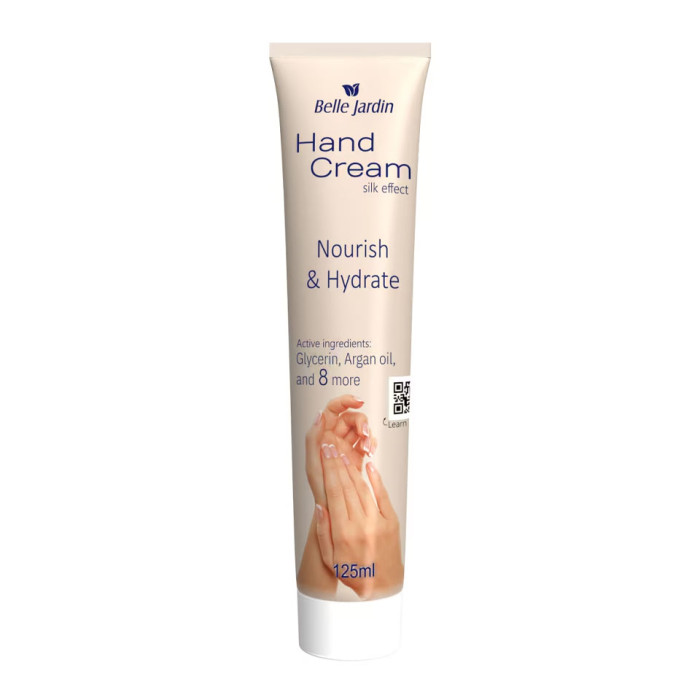 Крем для рук Belle Jardin Hand Cream Nourish Hydrate з гліцерином та аргановою олією, 125 мл (5907582908951)