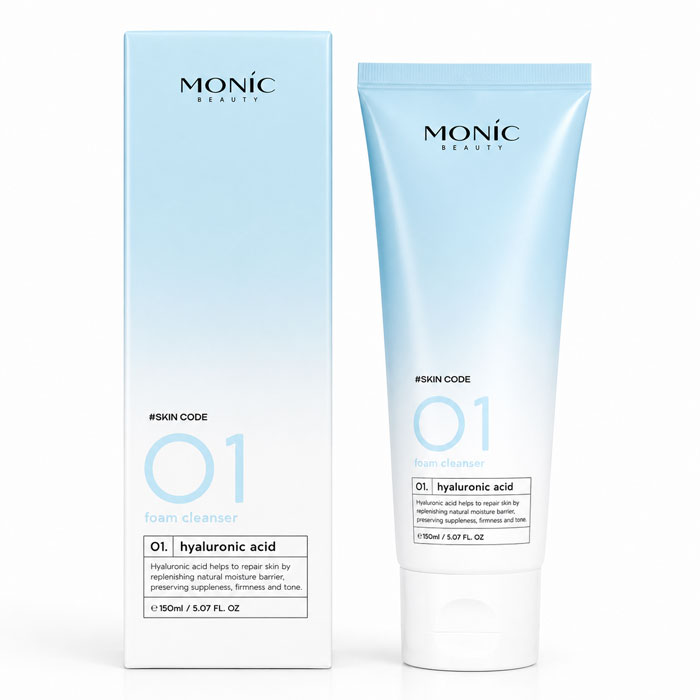 Пінка для вмивання Monic Beauty #Skin Code 01 Hyaluronic Acid, 150 мл (5061010280030)
