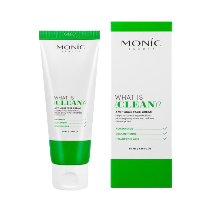 Крем для обличчя проти прищів Monic Beauty What is Clean? Anti-acne Face cream, 50 мл (5061010282577)