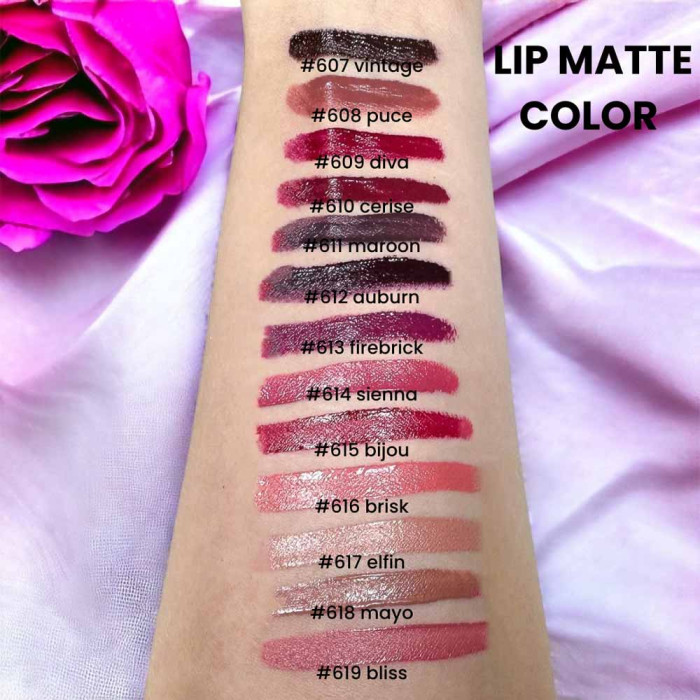 Рідка матова помада Vipera LIP MATTE COLOR № 608 puce (5903587036088)