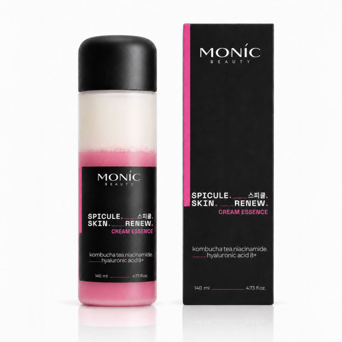 Двофазна крем-есенція для обличчя Monic Beauty Spicule Skin Renew з ніацинамідом і комбучею, 140 мл (5061010293832)