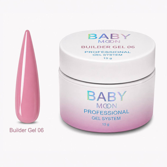 Моделюючий гель для нігтів Baby Moon Builder Gel, 15мл № 06 (5905123011788)