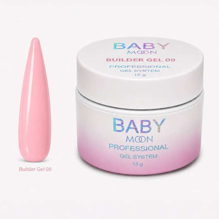 Моделюючий гель для нігтів Baby Moon Builder Gel, 15мл № 09 (5905123011818)