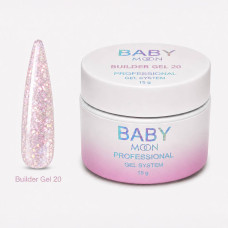 Моделюючий гель з блискітками Baby Moon Glitter Builder Gel, 15 мл № 20 (5905123011931)