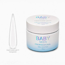 Рідкий гель Baby Moon Liquid Builder Gel для зміцнення та моделювання нігтів, 15 мл № 01 (5905123011436)