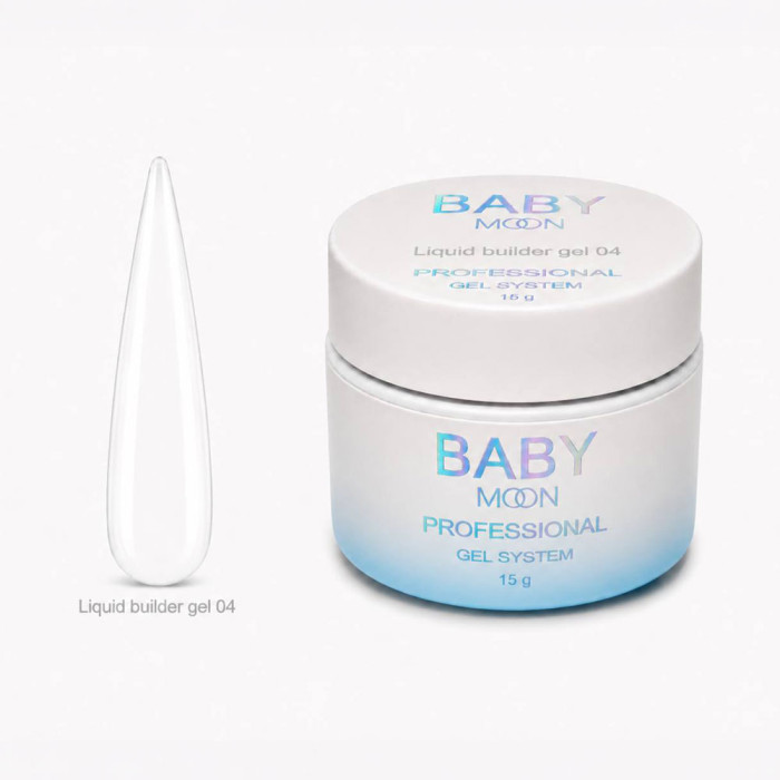 Рідкий гель Baby Moonl Liquid Builder Gel для зміцнення та моделювання нігтів, 15 мл № 04 (5905123011467)