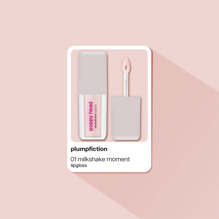 Блиск з ефектом візуального збільшення губ POPPY HEAD Plumpfiction, 01 Milkshake Moment (5903843265269)