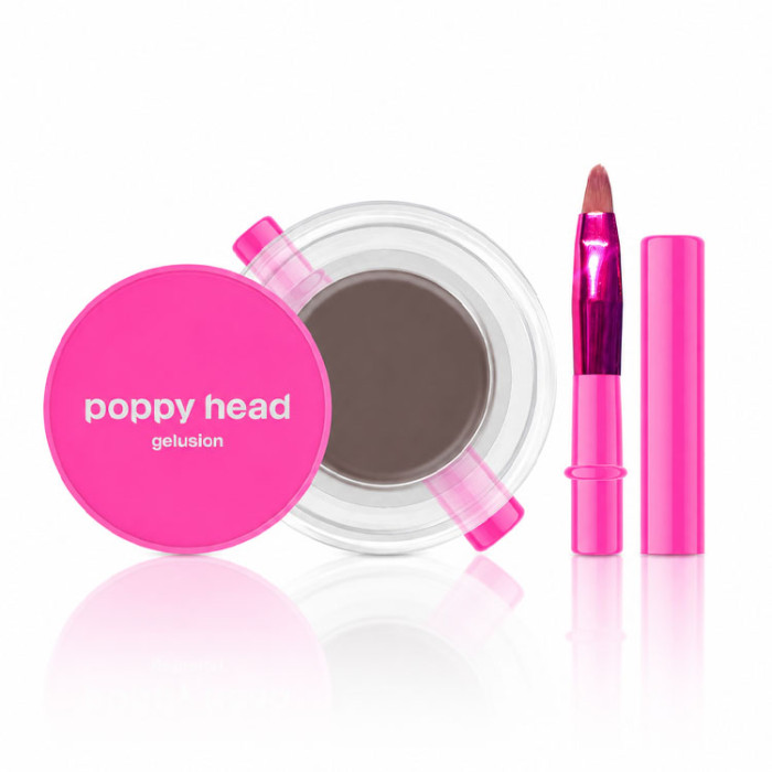 Гелева підводка для очей із пензликом POPPY HEAD Gelusion, 02 Cafusion, 5 г (5903843265771)