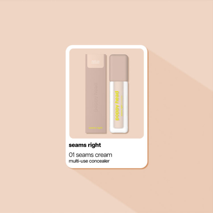 Консилер для зони під очима POPPY HEAD Seams Right, 01 Cream (5906448730347)