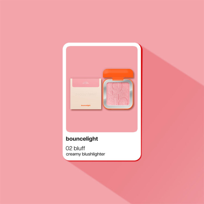 Кремові румяна та хайлайтер POPPY HEAD Bouncelight, 02 Bluff (5903843265696)