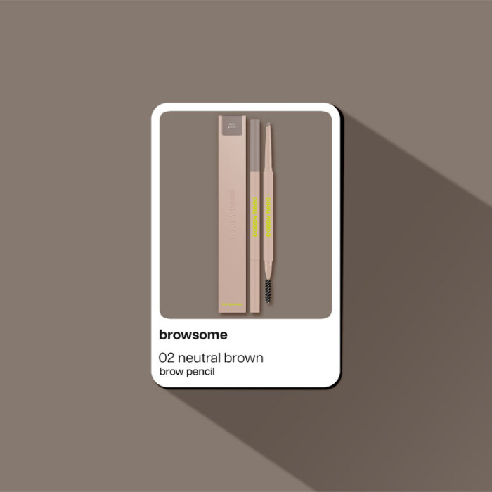 Олівець для брів POPPY HEAD Browsome, 02 Neutral Brown (5903843265641)