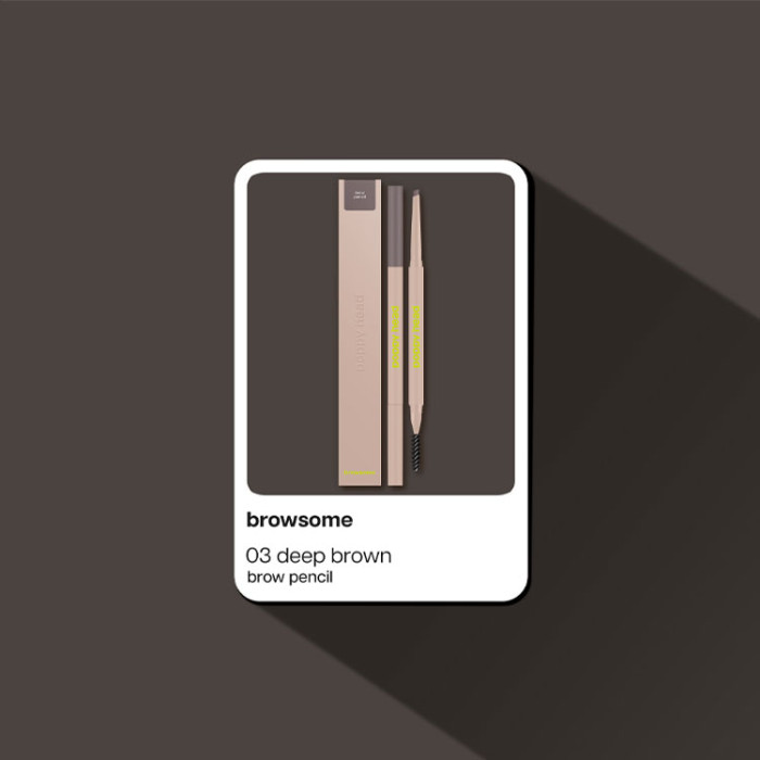 Олівець для брів POPPY HEAD Browsome, 03 Deep Brown (5903843265658)