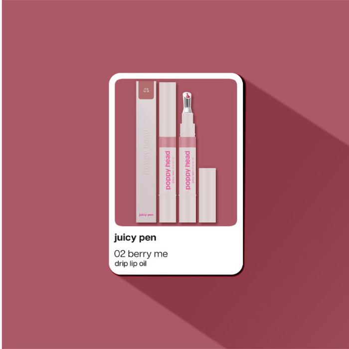 Олія для губ POPPY HEAD Juicy Pen Drip, 02 Berry Me (5903843265139)