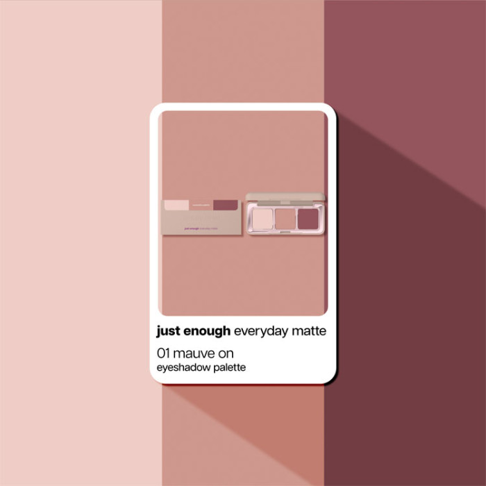 Палетка матових тіней для повік POPPY HEAD Just Enough Everyday Matte, 01 Mauve On (5903843265498)