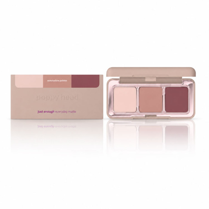Палетка матових тіней для повік POPPY HEAD Just Enough Everyday Matte, 01 Mauve On (5903843265498)