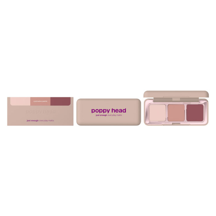 Палетка матових тіней для повік POPPY HEAD Just Enough Everyday Matte, 01 Mauve On (5903843265498)