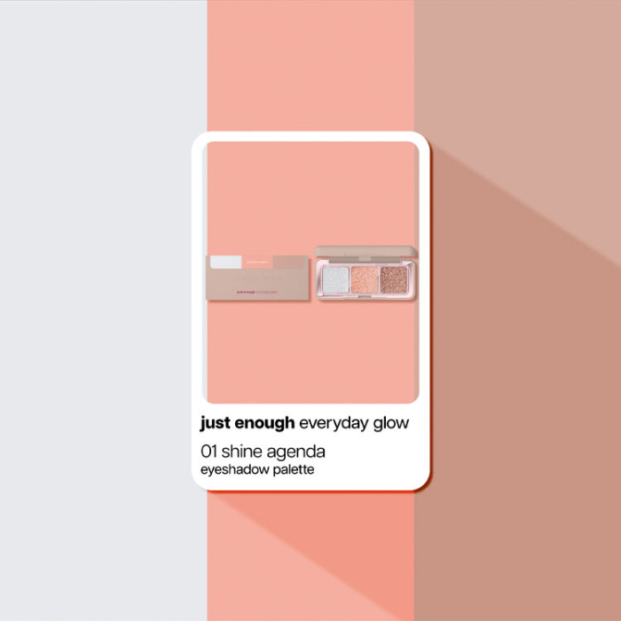 Палетка сяючих тіней для повік POPPY HEAD Just Enough Everyday Glow, 01 Shine Agenda (5903843265511)