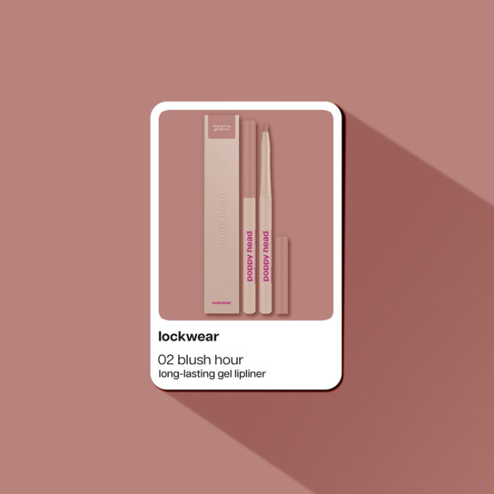 Стійкий гелевий олівець для контуру губ POPPY HEAD Lockwear, 02 Blush Hour (5903843265092)